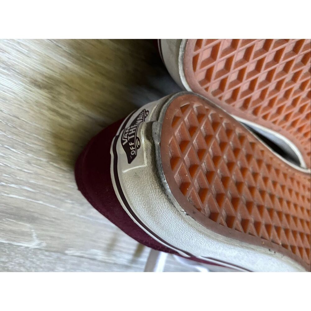 Vans Women's Sneakers 9.5 W Ward Canvas Lace Up Low Top Skateboarding Burgundy - Picture 9 of 9